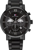Tommy Hilfiger Evan Chronograph Quartz Black Dial Black Steel Strap Watch For Men - 1710410 Buy Now By Tommy Hilfiger
