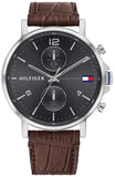 Tommy Hilfiger Daniel Grey Dial Brown Leather Strap Watch for Men - 1710416 Buy Now By Tommy Hilfiger