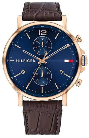 Tommy Hilfiger Daniel Blue Dial Brown Leather Strap Watch for Men - 1710418 Buy Now By Tommy Hilfiger