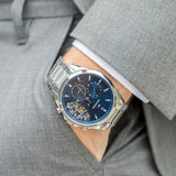 Tommy Hilfiger Baker Quartz Blue Dial Silver Steel Strap Watch For Men - 1710448 Buy Now By Tommy Hilfiger