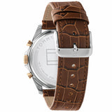 Tommy Hilfiger Baker Chronograph White Dial Brown Leather Strap Watch For Men - 1710450 Buy Now By Tommy Hilfiger