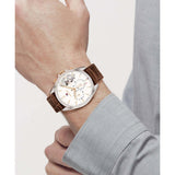 Tommy Hilfiger Baker Chronograph White Dial Brown Leather Strap Watch For Men - 1710450 Buy Now By Tommy Hilfiger