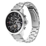 Tommy Hilfiger Henry Chronograph Black Dial Silver Steel Strap Watch For Men - 1710477 Buy Now By Tommy Hilfiger