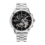 Tommy Hilfiger Henry Chronograph Black Dial Silver Steel Strap Watch For Men - 1710477 Buy Now By Tommy Hilfiger