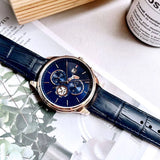 Tommy Hilfiger Weston Chronograph Blue Dial Blue Leather Strap Watch For Men - 1710503 Buy Now By Tommy Hilfiger