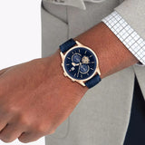 Tommy Hilfiger Weston Chronograph Blue Dial Blue Leather Strap Watch For Men - 1710503 Buy Now By Tommy Hilfiger