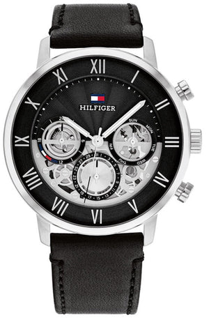 Tommy Hilfiger Legend Chronograph Black Dial Black Leather Strap Watch For Men - 1710565 Buy Now By Tommy Hilfiger