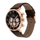 Tommy Hilfiger Legend Analog Black Dial Brown Leather Strap Watch For Men - 1710566 Buy Now By Tommy Hilfiger
