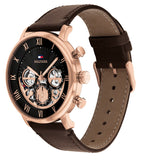 Tommy Hilfiger Legend Analog Black Dial Brown Leather Strap Watch For Men - 1710566 Buy Now By Tommy Hilfiger