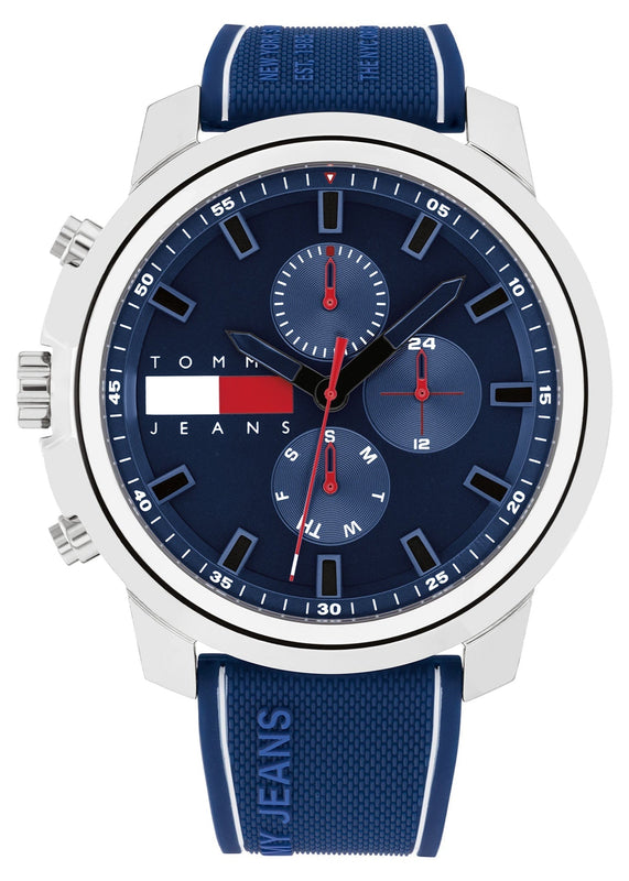 Tommy Hilfiger Wynwood Chronograph Blue Dial Blue Silicon Strap Watch For Men - 1710582 Buy Now By Tommy Hilfiger