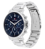 Tommy Hilfiger Tyson Chronograph Blue Dial Silver Steel Strap Watch For Men - 1710588 Buy Now By Tommy Hilfiger