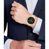 Tommy Hilfiger Tyson Chronograph Black Dial Gold Steel Strap Watch For Men - 1710589 Buy Now By Tommy Hilfiger