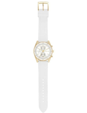Michael Kors Hadyn Chronograph White Dial White Rubber Strap Watch for Women - MK7484 Buy Now By Michael Kors