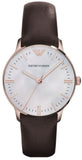 Emporio Armani Classic Quartz Mother of Pearl Dial Brown Leather Strap Watch For Women - AR1601 Buy Now By Emporio Armani