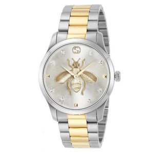 Gucci G Timeless Silver Dial Two Tone Steel Strap Watch For Women - YA126599 Buy Now By Gucci