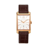 Calvin Klein Window White Dial Brown Leather Strap Watch for Women - K2M23620 Buy Now By Calvin Klein