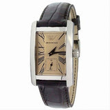 Emporio Armani Classic Beige Dial Brown Leather Strap Watch For Women - AR0155 Buy Now By Emporio Armani