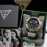 Guess Rigor Quartz Black Dial Silver Steel Strap Watch For Men - W0218G2 Buy Now By Guess