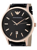 Emporio Armani Renato Quartz Black Dial Black Leather Strap Watch For Men - AR2425 Buy Now By Emporio Armani