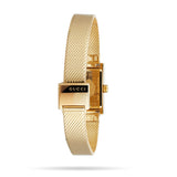 Gucci G Frame Quartz Diamonds White Red Blue Dial Gold Mesh Bracelet Watch For Women - YA147511 Buy Now By Gucci