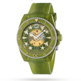 Gucci Dive Automatic Green Dial Green Rubber Strap Unisex Watch - YA136345 Buy Now By Gucci