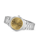 Gucci G Timeless Quartz Gold Dial Silver Steel Strap Watch for Women - YA1265035 Buy Now By Gucci