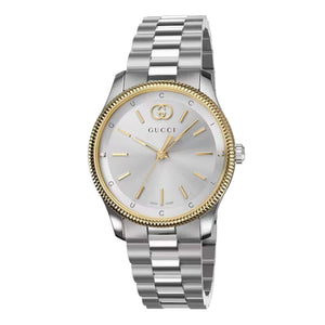 Gucci G Timeless Quartz Silver Dial Two Tone Steel Strap Watch for Women - YA1265063 Buy Now By Gucci