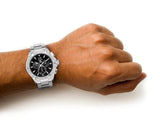 Tag Heuer Aquaracer Quartz Chronograph Black Dial Silver Steel Strap Watch for Men - CAY1110.BA0927