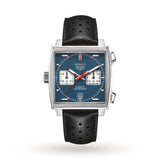 Tag Heuer Monaco Automatic Chronograph Blue Dial Black Leather Strap Watch for Men - CAW211P.FC6356 Buy Now By Tag Heuer