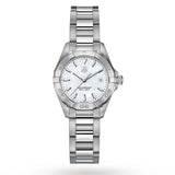 Tag Heuer Aquaracer Quartz Mother of Pearl White Dial Silver Steel Strap Watch for Women - WBD1411.BA0741 Buy Now By Tag Heuer