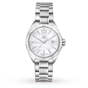 Tag Heuer Formula 1 Quartz Mother of Pearl White Dial Silver Steel Strap Watch for Women - WBJ1418.BA0664 Buy Now By Tag Heuer