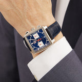 Tag Heuer Monaco Automatic Chronograph Blue Dial Blue Leather Strap Watch for Men - CBL2111.FC6453 Buy Now By Tag Heuer