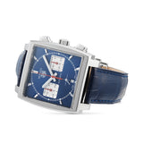Tag Heuer Monaco Automatic Chronograph Blue Dial Blue Leather Strap Watch for Men - CBL2111.FC6453 Buy Now By Tag Heuer