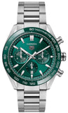 Tag Heuer Carrera Chronograph 44mm Green Dial Silver Steel Strap Watch for Men - CBN2A1N.BA0643 Buy Now By Tag Heuer