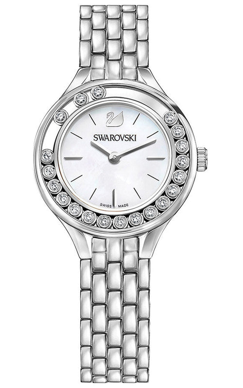 Swarovski Lovely Crystals Mini White Dial Silver Steel Strap Watch for Women - 5242901 Buy Now By Swarovski