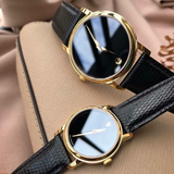 Movado Museum Black Dial Black Leather Strap Watch For Women - 2100006 Buy Now By Movado