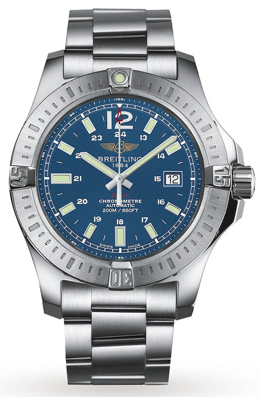 Breitling Colt Automatic 44mm Blue Dial Silver Steel Strap Mens Watch - A1738811/C906/173A Buy Now By Breitling