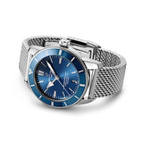 Breitling Superocean Heritage B20 Automatic 44 Blue Dial Silver Mesh Bracelet Watch for Men - AB2030161C1A1 Buy Now By Breitling