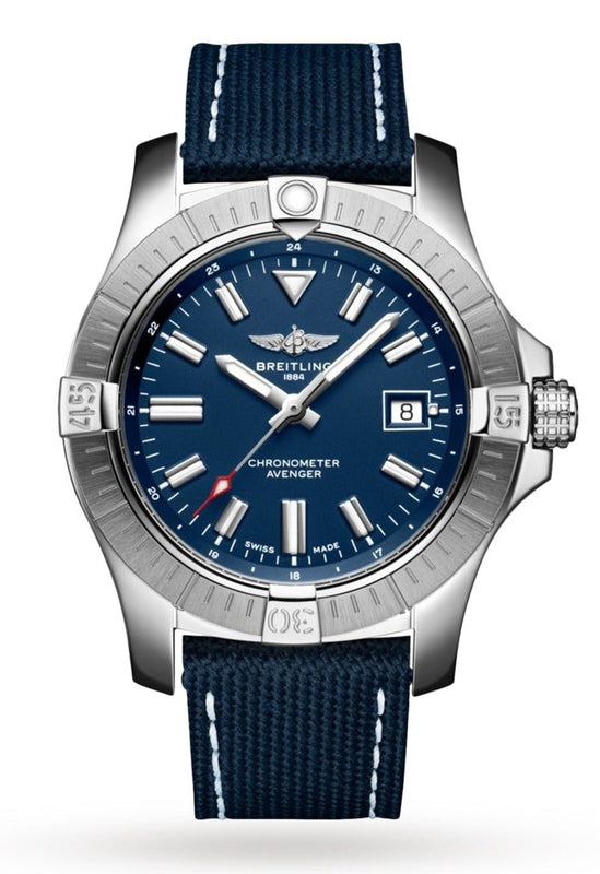 Breitling Avenger Automatic 43mm Blue Dial Blue Nylon Strap Watch for Men - A17318101C1X2 Buy Now By Breitling