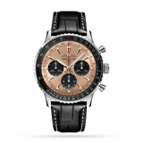 Breitling Navitimer B01 Chronograph 43 Brown Dial Black Leather Strap Watch for Men - AB0138241K1P1 Buy Now By Breitling