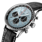 Breitling Navitimer B01 Chronograph 43 Blue Dial Black Leather Strap Watch for Men - AB0138241C1P1 Buy Now By Breitling