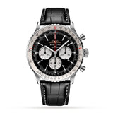 Breitling Navitimer B01 Chronograph 46 Black Dial Black Leather Strap Watch for Men - AB0137211B1P1 Buy Now By Breitling