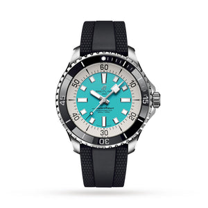 Breitling Superocean Automatic 44 Turquoise Dial Black Rubber Strap Watch for Men - A17376211L2S1 Buy Now By Breitling