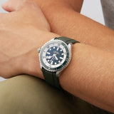 Breitling Superocean Automatic 44 Green Dial Green Rubber Strap Watch for Men - A17376A31L1S1 Buy Now By Breitling