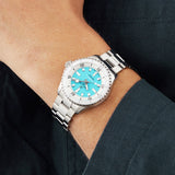 Breitling Superocean Automatic 36 Turquoise Dial Silver Steel Strap Watch for Men - A17377211C1A1 Buy Now By Breitling