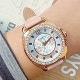 Coach Boyfriend Mother of Pearl White Dial Pink Leather Strap Watch for Women - 14503151 Buy Now By Coach