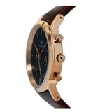 Daniel Wellington Iconic Chronograph Blue Dial Brown Leather Strap Watch For Men - DW00100639 Buy Now By Daniel Wellington