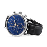 IWC Portofino Chronograph Blue Dial Black Leather Strap Watch for Men - IW391036 Buy Now By IWC