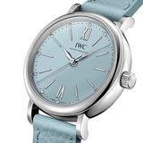 IWC Portofino Automatic Blue Dial Blue Leather Strap Watch for Women - IW357416 Buy Now By IWC