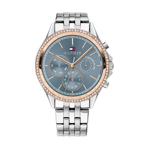 Tommy Hilfiger Ari Diamonds Blue Dial Silver Steel Strap Watch for Women - 1781976 Buy Now By Tommy Hilfiger